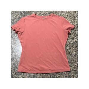 PUMIBY Womens Short Sleeve Crew Neck T-Shirt Dusty Rose Pink Size M